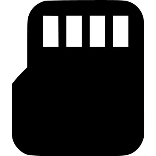 Black Micro Sd Icon