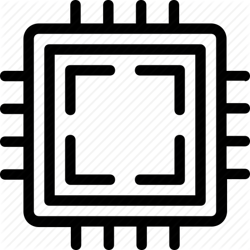Cpu Chip, Electronic, Hardware, Microprocessor, Processor Chip Icon