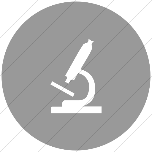 Flat Circle White On Light Gray Classica Microscope Icon