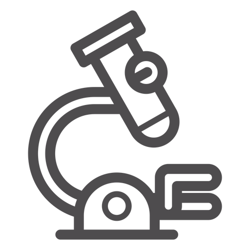 Medical Microscope Stroke Icon