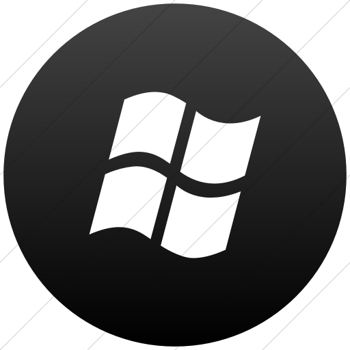 Flat Circle White On Black Gradient Broccolidry