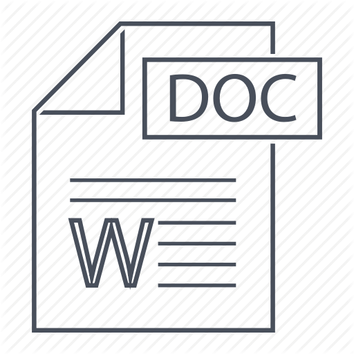 Doc, Extension, File, Format, Line Icon, Microsoft, Office Icon