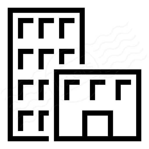 Office Building Icon Black Images