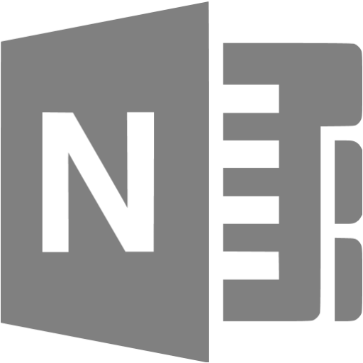 Gray One Note Icon