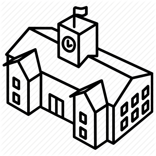 Building, Elementary, High, Middle, Primary, School Icon