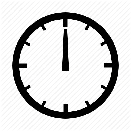 Clock, Midnight, Noon Icon