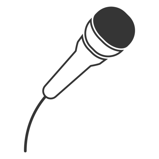 Line Style Microphone Icon