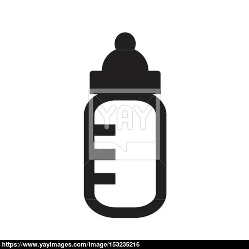 Baby Milk Bottle Icon Vector