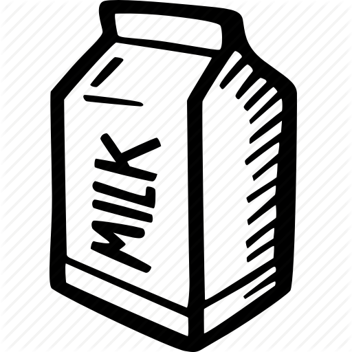 Carton, Cream, Hand Drawn, Milk Icon