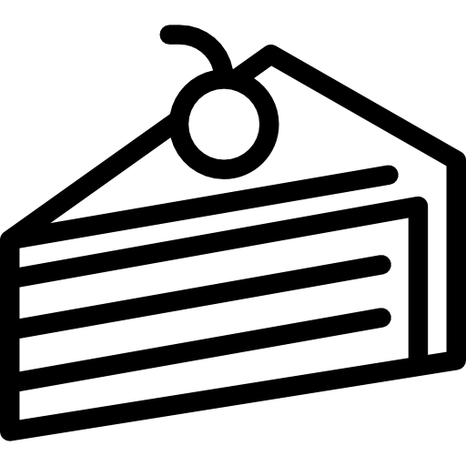 Slice Of Cake Png Black And White Transparent Images