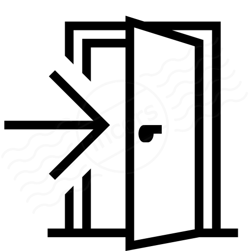 Door Thin Line Icon Of Close Door Sign Editable Vector
