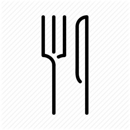 Food, Fork, Knife, Minimal Icon