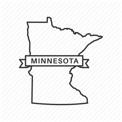 America, American State, Borders, Map, Minnesota, State, Usa Icon