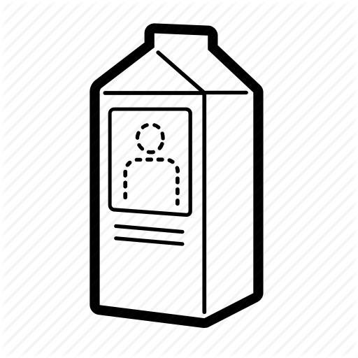 Box, Carton, Dairy, Drink, Milk, Missing, Person Icon