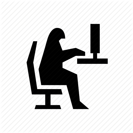 Computer, Designer, Desk Job, Office, Person, Worker Icon