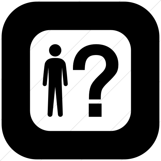 Flat Rounded Square White On Black Ocha Humanitarians