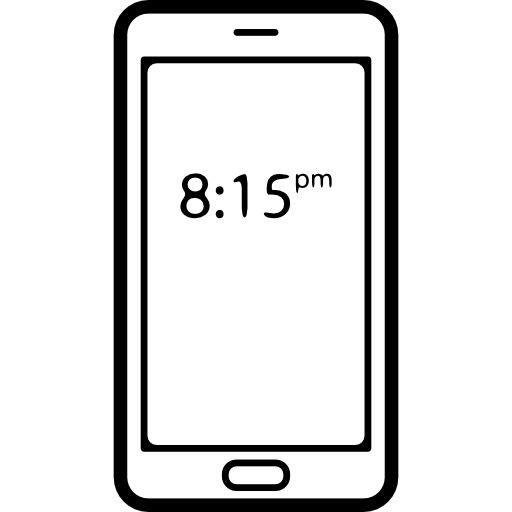 Hour On Mobile Phone Screen Icons Free Download