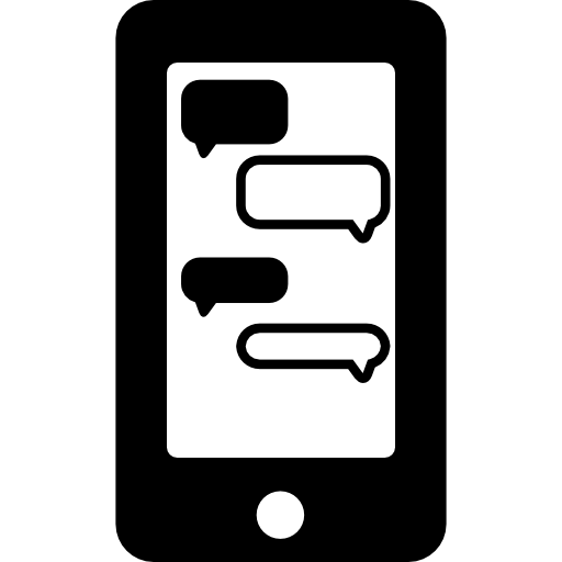 Phone Chat Bubbles On Screen