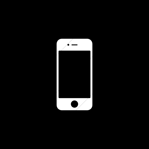 Flat Square White On Black Raphael Iphone Icon