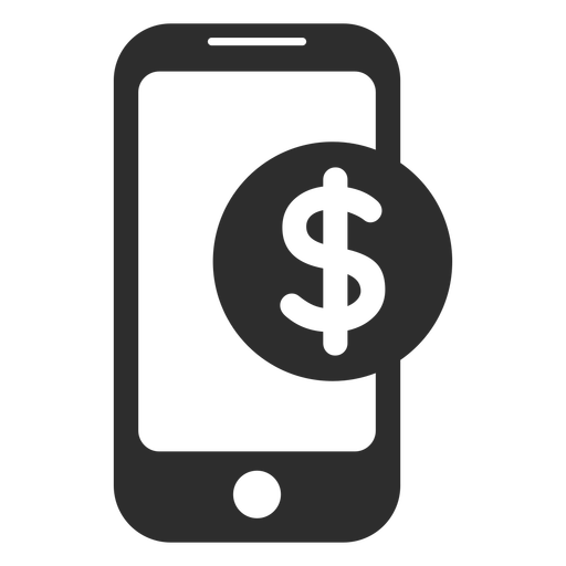 Mobile Payment Black And White Icon