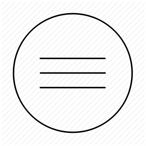 Circle, Hamburger Menu, List, Menu, Mobile Nav, Nav, Navigation Icon