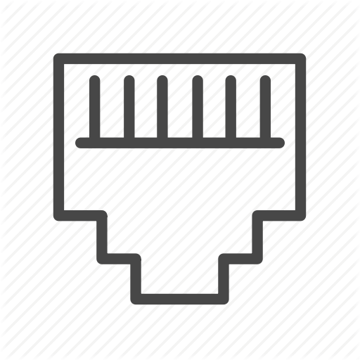 Modular, Plug, Slot, Socket, Telephone Icon