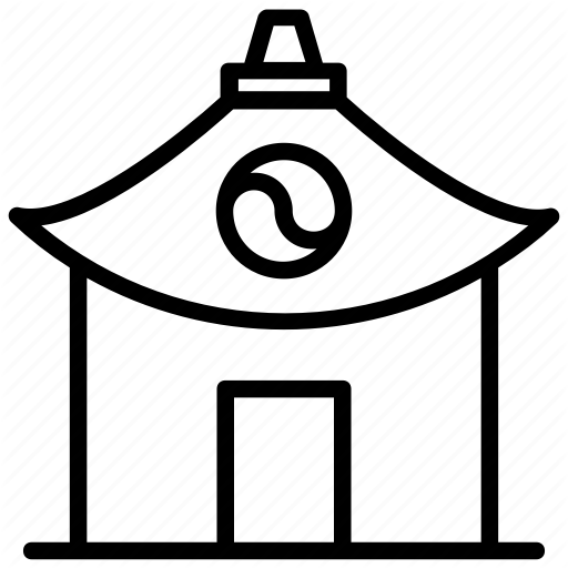 Korea Landmark, Korean Building, Monastery, Pagoda, Temple Icon