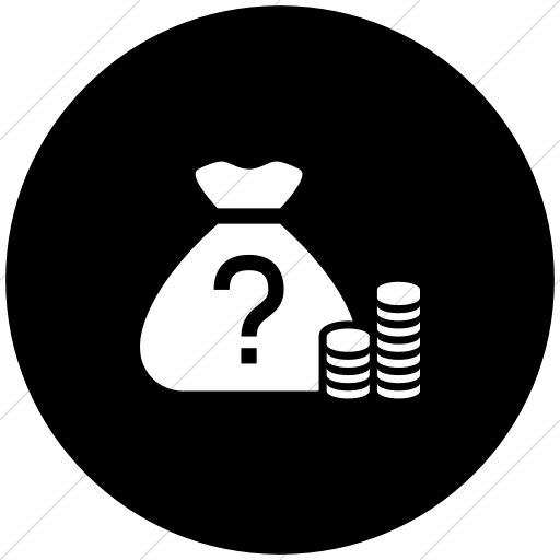 Flat Circle White On Black Iconathon Dark Money Icon