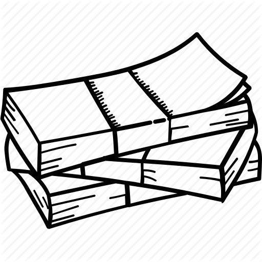 Pile Of Money Png Black And White Transparent Images