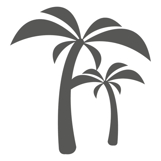 Palm Trees Icon Silhouette