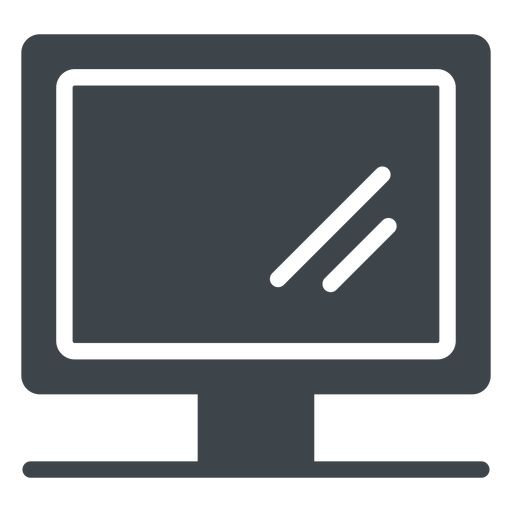 Computer Monitor Flat School Icon