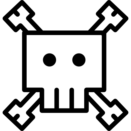 Skull Cartoon Variant Outline Icons Free Download