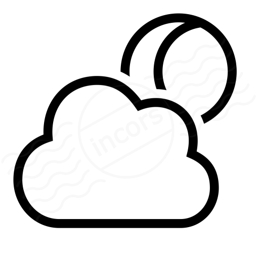 Iconexperience I Collection Cloud Moon Icon