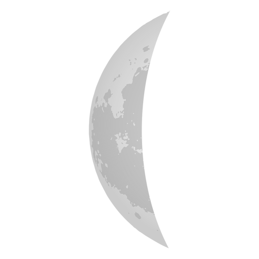 Crescent Moon Realistic Icon