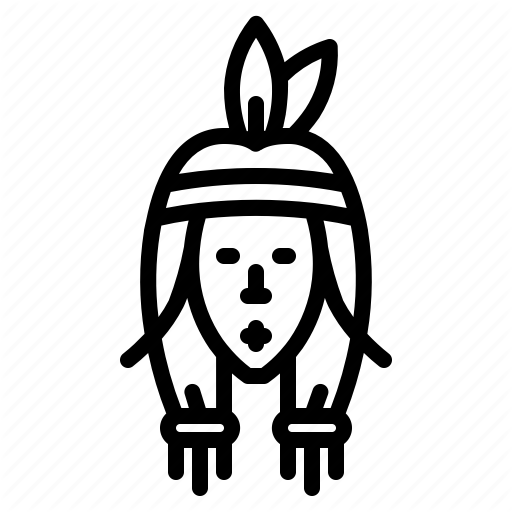 American, Chief, Girl, Haritage, History, Indian, Thanksgiving Icon