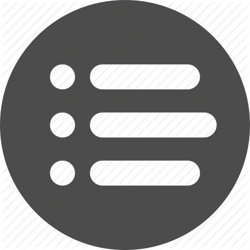 Bullet, Justified, List, Menu, Options Icon