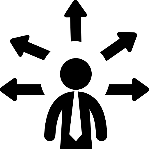 Businessman With Multiple Options Icons Free Download