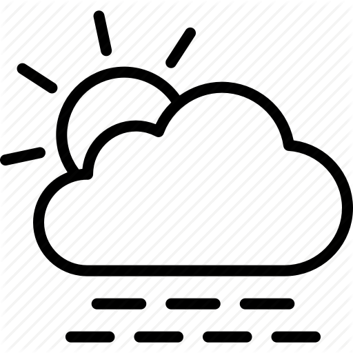 Cloudy, Fog, Foggy, Mist, Sun, Sunny, Weather Icon