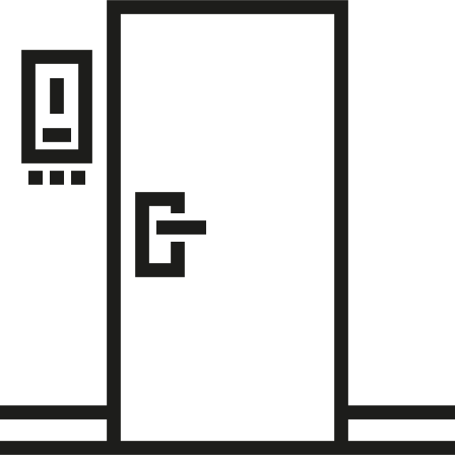 Hotel, Door, Room, Motel, Furniture And Household Icon