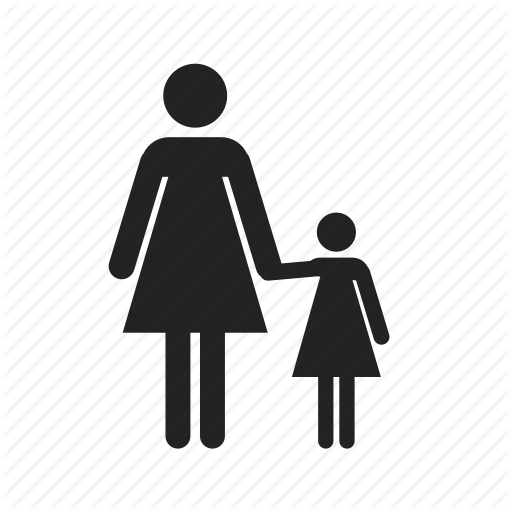 Children, Daughter, Family, Girl, Happy, Mom, Mother, Woman Icon