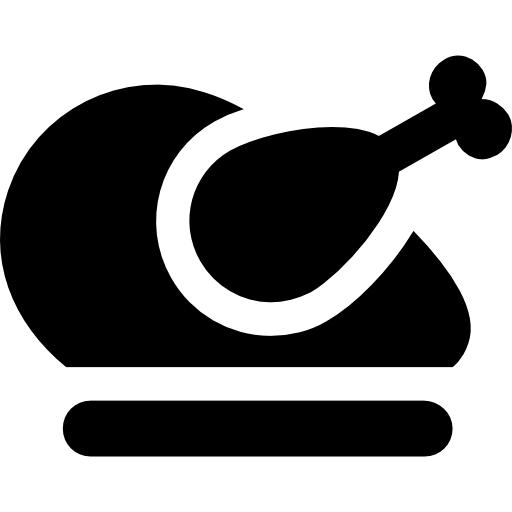 Chicken Leg Silhouette Free Vector Icons Designed