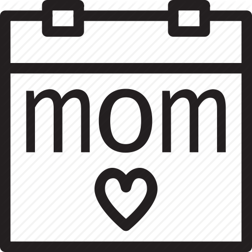 Calendar, Date, Heart, Love, Mother's Day, Valentine Icon