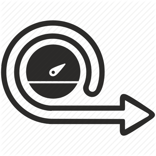 Arrow, Monitoring, Motion, Speed, Way Icon