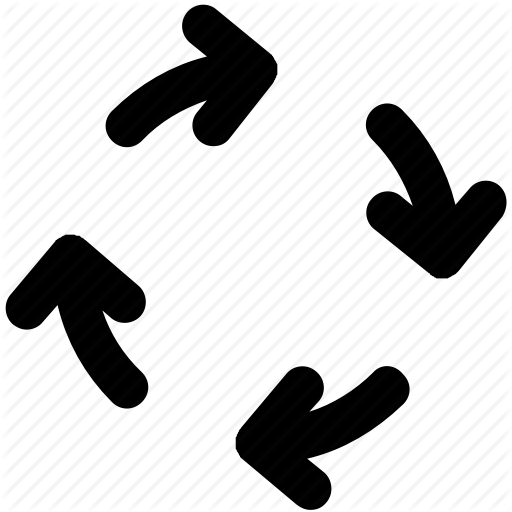 Arrows, Circle, Four, Four Arrows, Motion Icon