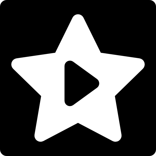 Play Button In A Star Square