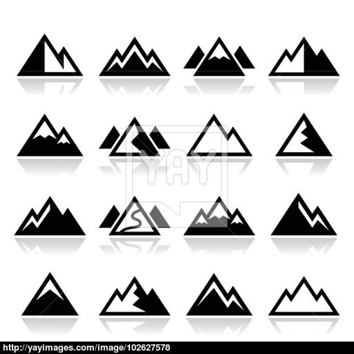 Mountain Vector Icons Set Vector