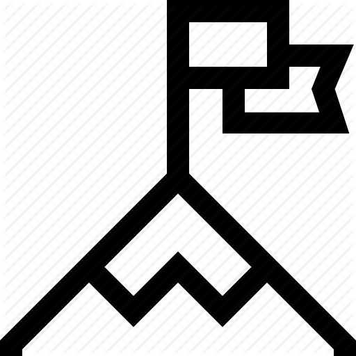 Climbing, Finish, Flag, Goal, Map, Mountain, Target Icon