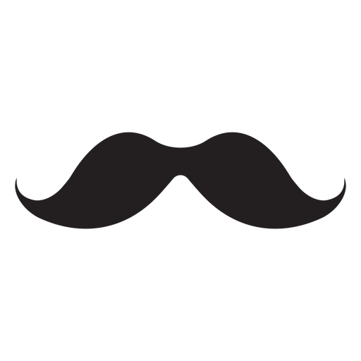 Simple Moustache Black Icon