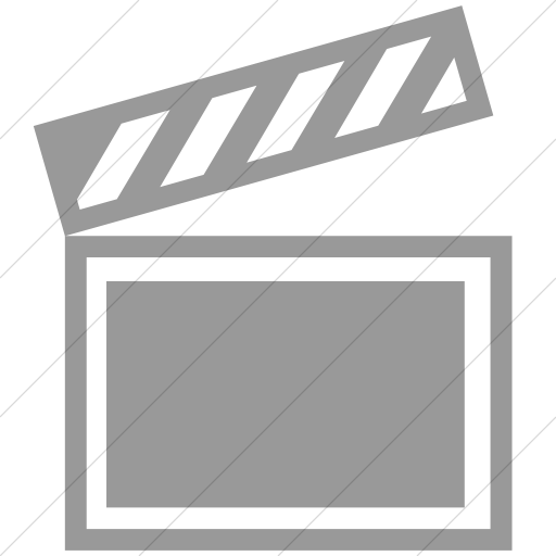 Simple Light Gray Classica Movie Clapper Icon