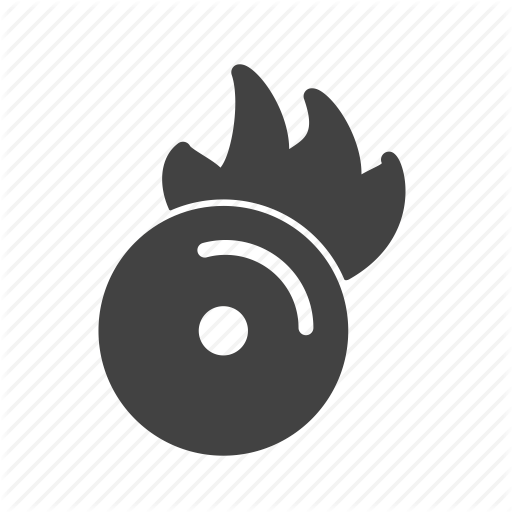 Burn, Cd, Fire, Image, Music, Sign, Technology Icon